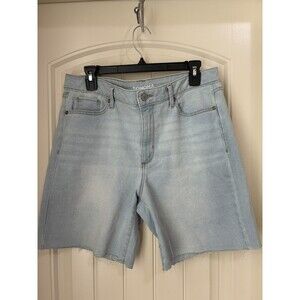 Sonoma Goods For Life Denim Shorts WomenS Stretch Size 16 Fray Hem